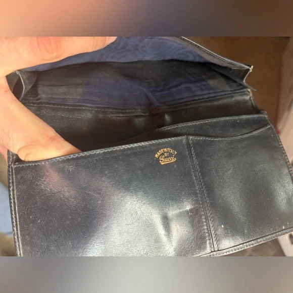 Gucci Beige GG Canvas Wallet with Red and Navy Web Stripe - Picture 9 of 9